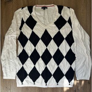 TOMMY HILFIGER - V Neck Preppy Sweater